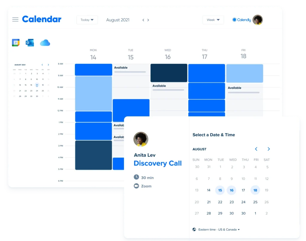 calendly website image